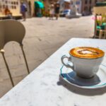 Italian Cup of Coffee at a Cafe Terrace with Street View, Italy