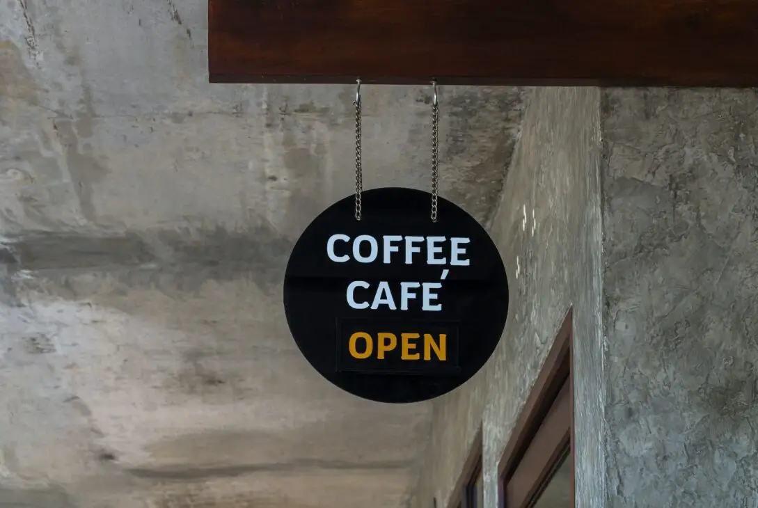 Outdoor Coffee shop sign